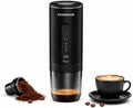 Portable Espresso Machine, Self-Heating Travel Coffee Maker, 20 Bar Pressure, 7500mAh Rechargeable, Compatible with Capsules & Ground Coffee, Compact Espresso Maker for Camping, Car & Office