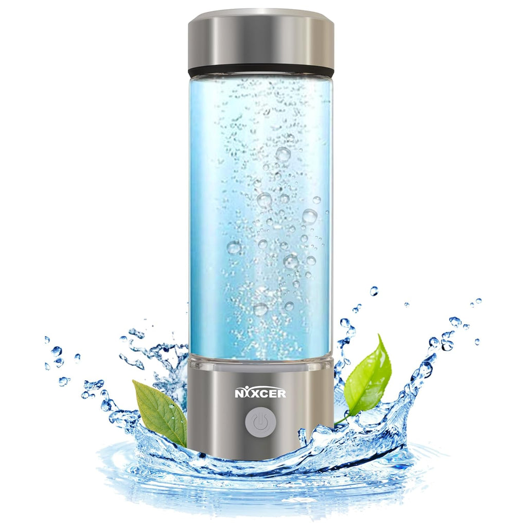 Hydrogen Water Bottle Generator - 3 Min SPE PEM Tech, 2026 Model, 420ML Portable Hydrogen Water Machine for Travel, Wellness & Recovery, Ideal for Kids, Men & Women (Silver)
