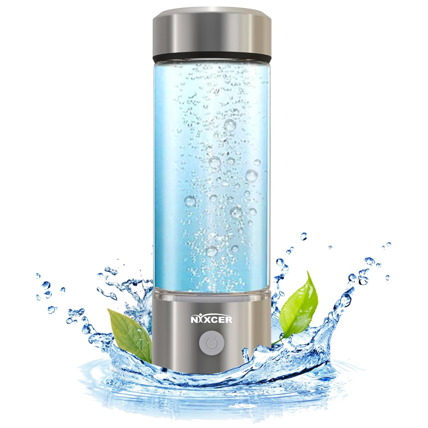 Hydrogen Water Bottle Generator - 3 Min SPE PEM Tech, 2026 Model, 420ML Portable Hydrogen Water Machine for Travel, Wellness & Recovery, Ideal for Kids, Men & Women (Silver)