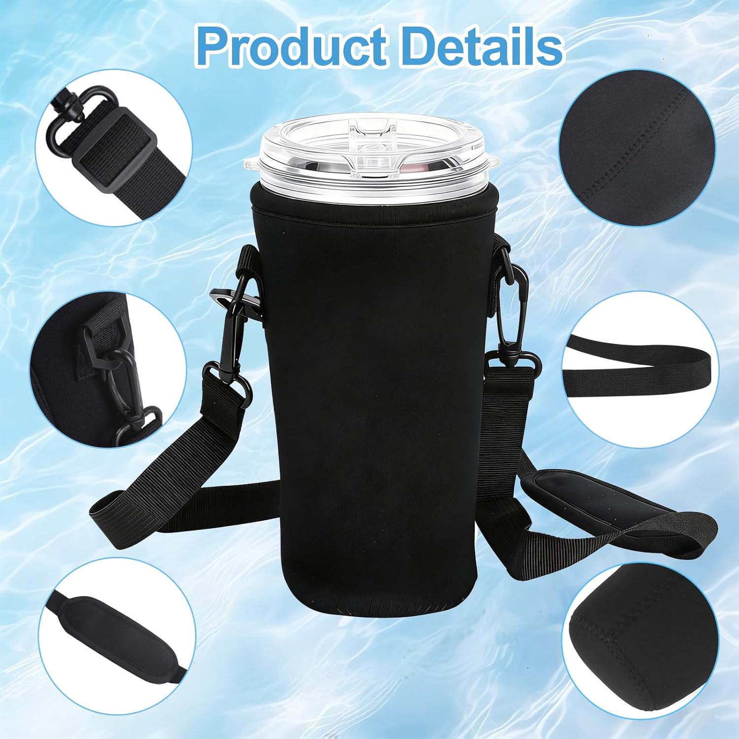 Engorgio Cup Holder，Cruise Essentials 2026，Hands‑Free Cup Holder，1Pack Neoprene Drink Sling, Cruise Ship Essentials Cup Sling Cruise Essentials(No Small Bag)